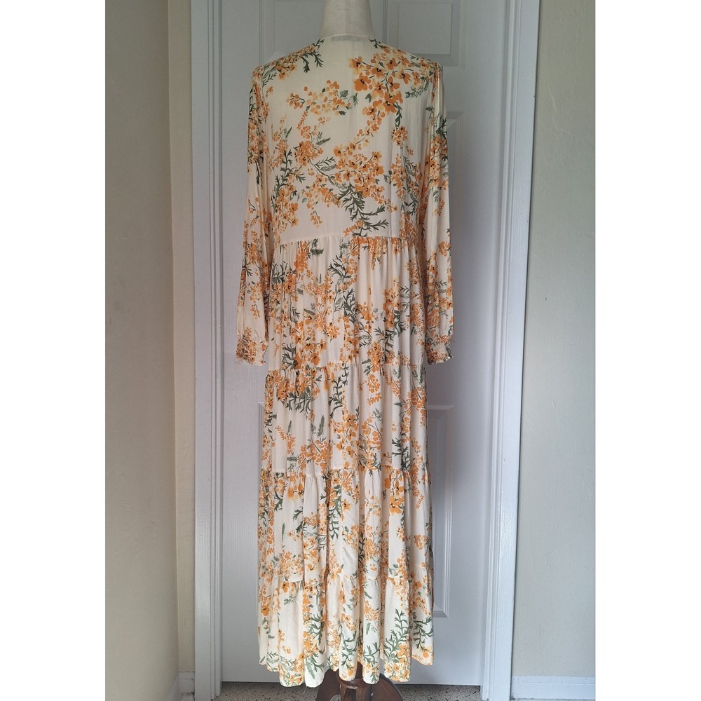 Zara Angel Dress Flowy Tiered Floral Maxi Dress - Picture 9 of 11